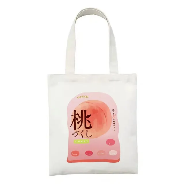 Kawaii Printed Canvas Shopping Bags