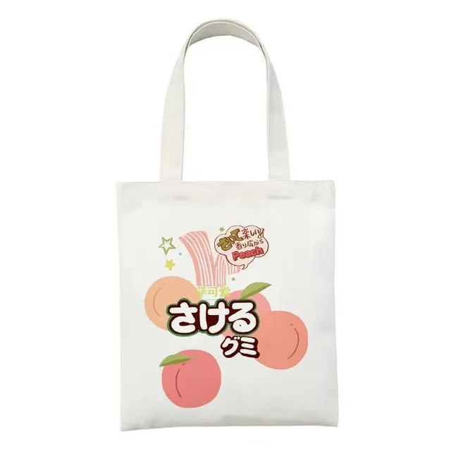 Kawaii Printed Canvas Shopping Bags
