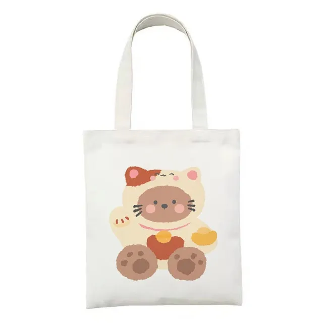Kawaii Printed Canvas Shopping Bags