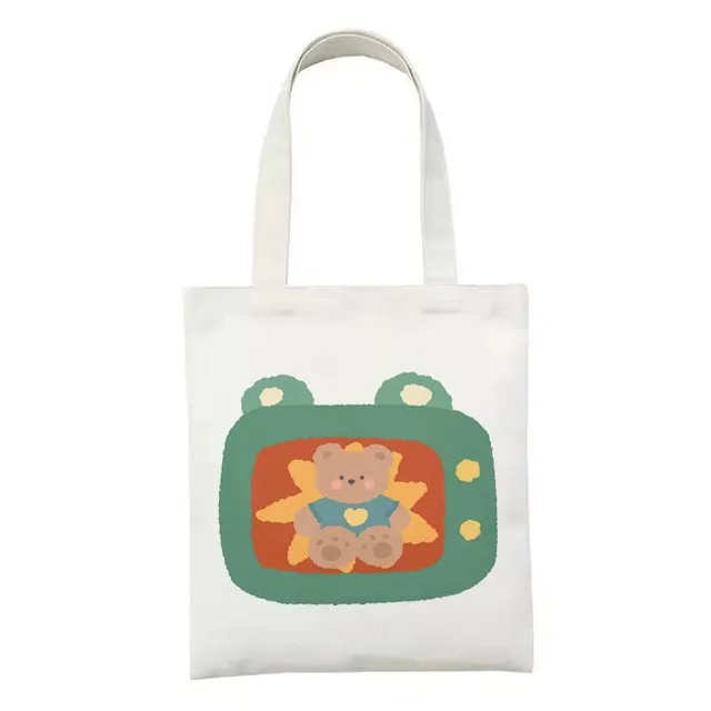 Kawaii Printed Canvas Shopping Bags