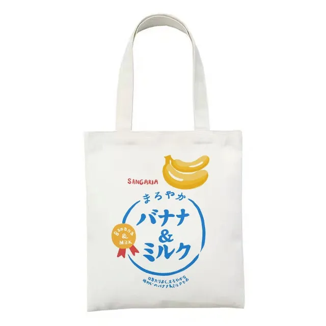Kawaii Printed Canvas Shopping Bags
