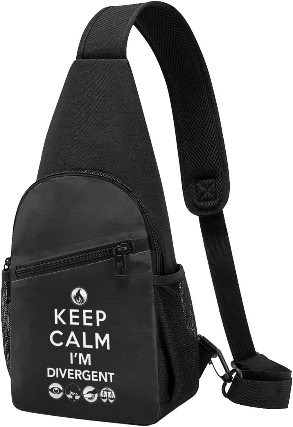 Keep Calm Im Divergent Shoulder Bag Adjustable Leisure Travel Crossbody Shoulder Bag Unisex