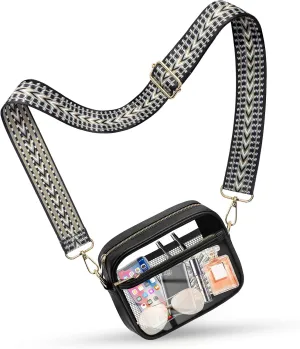 KETIEE Clear Crossbody Bag, Stadium Approved Clear Purse Bag for Concerts Sports Events Festivals