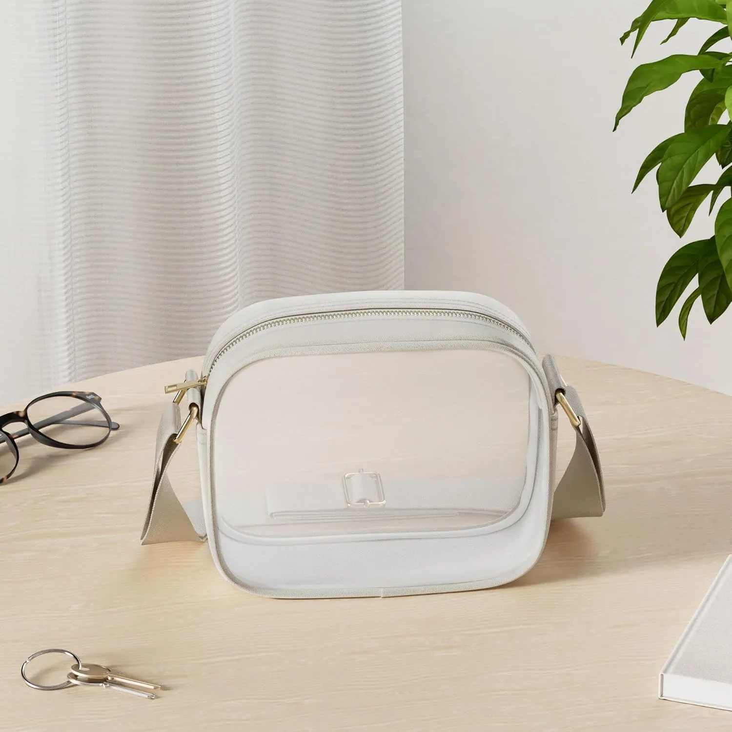 KETIEE Clear Crossbody Bag, Stadium Approved Clear Purse Bag for Concerts Sports Events Festivals