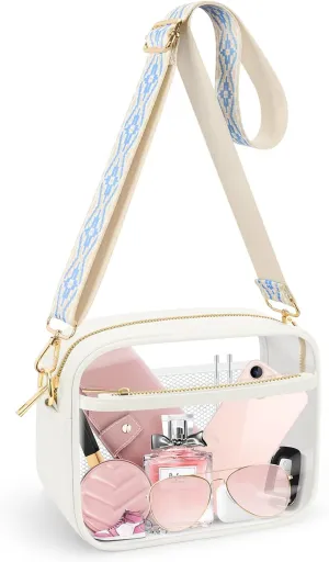 KETIEE Clear Crossbody Bag, Stadium Approved Clear Purse Bag for Concerts Sports Events Festivals