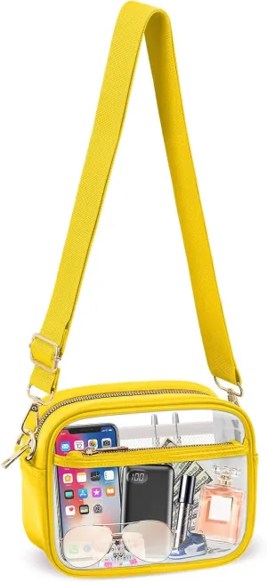 KETIEE Clear Crossbody Bag, Stadium Approved Clear Purse Bag for Concerts Sports Events Festivals