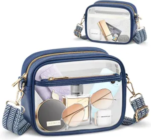 KETIEE Clear Crossbody Bag, Stadium Approved Clear Purse Bag for Concerts Sports Events Festivals