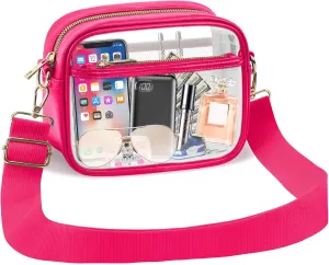 KETIEE Clear Crossbody Bag, Stadium Approved Clear Purse Bag for Concerts Sports Events Festivals