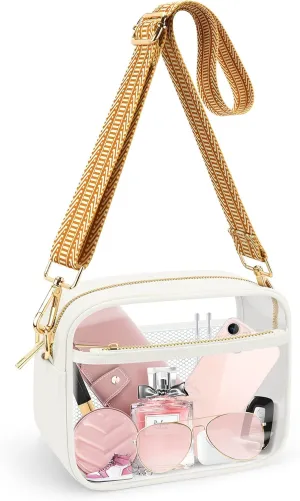 KETIEE Clear Crossbody Bag, Stadium Approved Clear Purse Bag for Concerts Sports Events Festivals