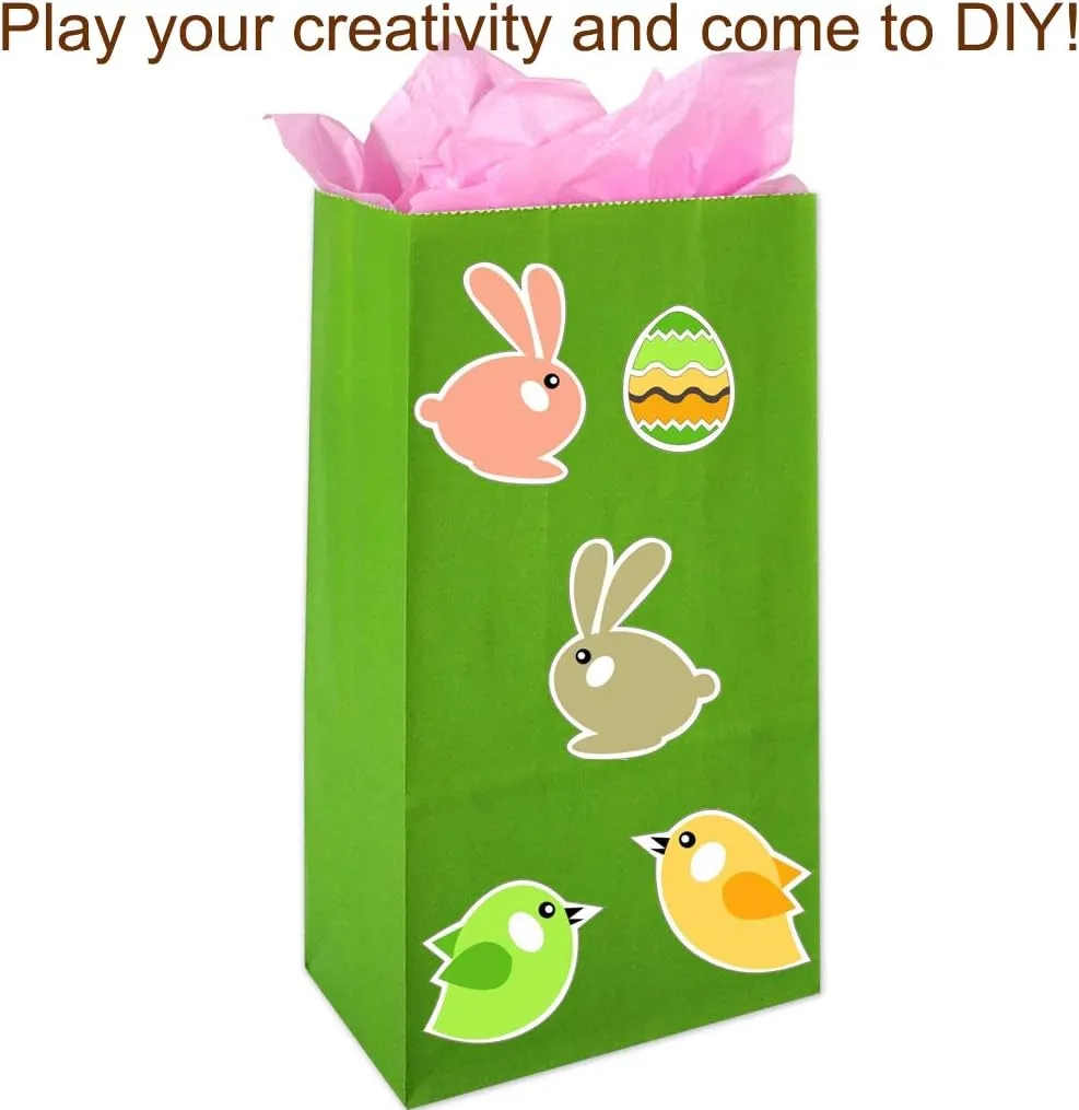 KEYYOOMY Mini Bright Color Paper Bags Rainbow Party Goodie Bags Small Party Favor Bag Paper Lunch Bag (100 CT, 3.5 X 2.4 X 7.1 In)