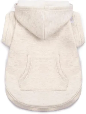 Koneseve Dog Hoodie Fleece, Cat Sweater Warm with Pocket - Soft Clothes for Daily Wear, Basic Hooded Sweatshirts, Winter Coat Clothing, Comfort Tee Shirt Fit for All Breeds Pet - Beige - 2XL