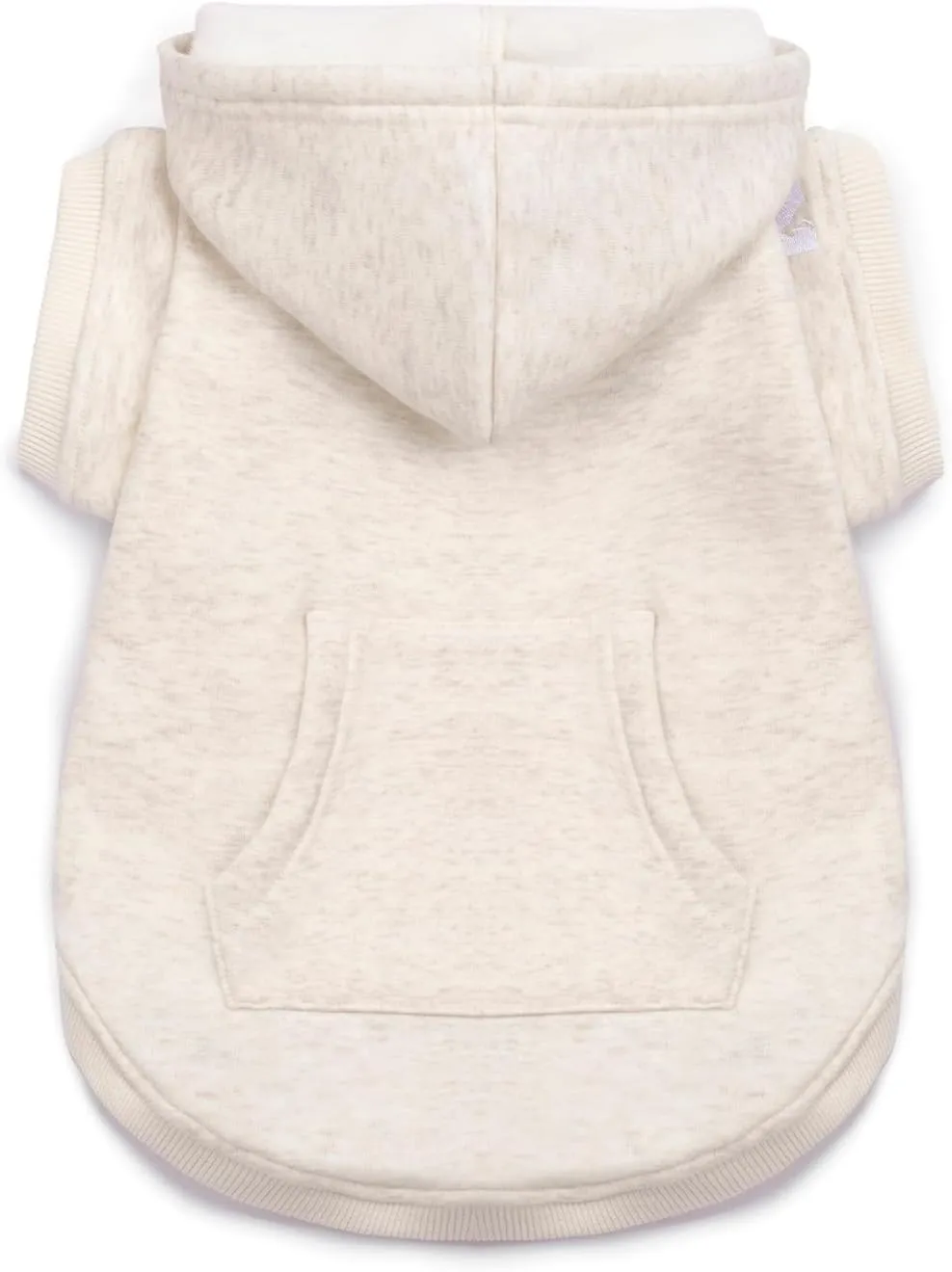 Koneseve Dog Hoodie Fleece, Cat Sweater Warm with Pocket - Soft Clothes for Daily Wear, Basic Hooded Sweatshirts, Winter Coat Clothing, Comfort Tee Shirt Fit for All Breeds Pet - Beige - 2XL
