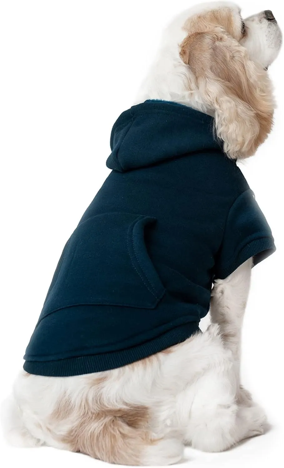 Koneseve Dog Hoodie Fleece Puppy Clothes Warm Sweater with Hat for Small Medium Dogs Cat Hooded Shirt Kitten Pet Basic Sweatshirt with Pocket Doggie Soft Winter Coat Apparel (Blue; 2XL)