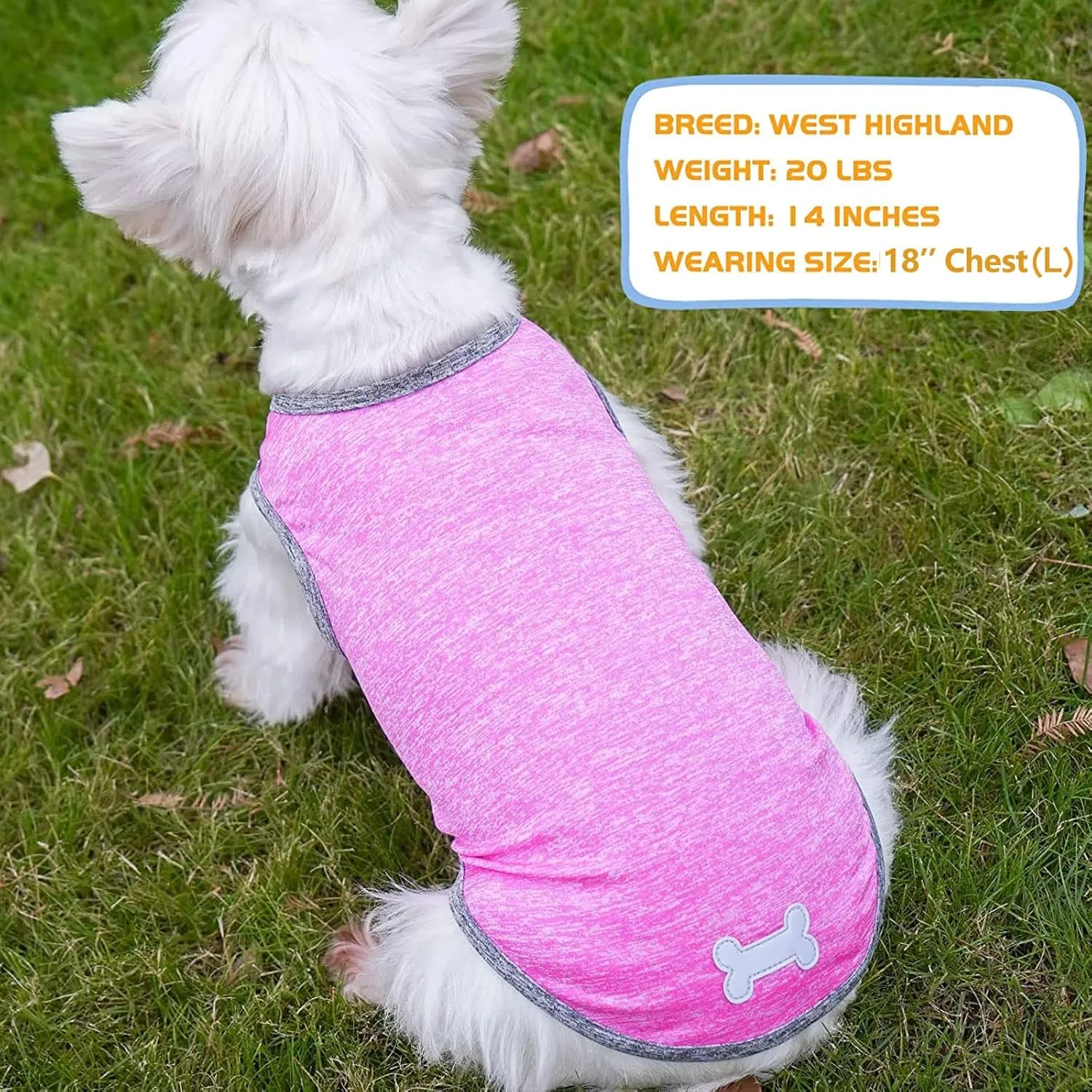 KYEESE 2 Pack Dog Shirts Quick Dry Soft Stretchy Dog T-Shirts with Reflective Label Sun Protection Tank Top Sleeveless Vest Pet Clothes for Small Medium Dogs, Medium, Grey Hotpink