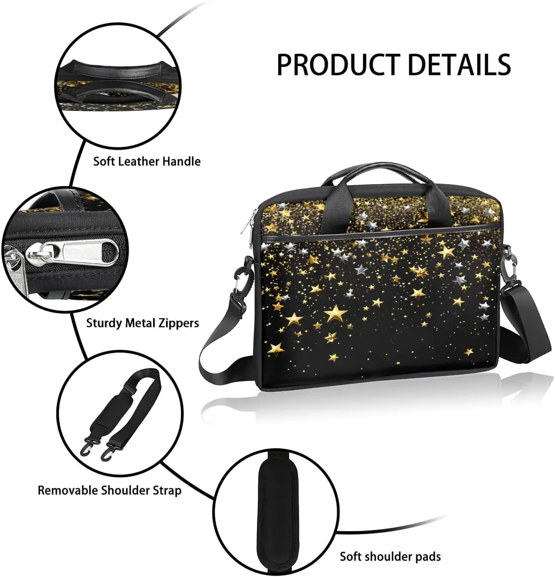 Laptop Shoulder Bag for 13-15 Inch Waterproof Laptop Sleeve Case Bag Slim Computer Carry Case Computer Cases for Laptops