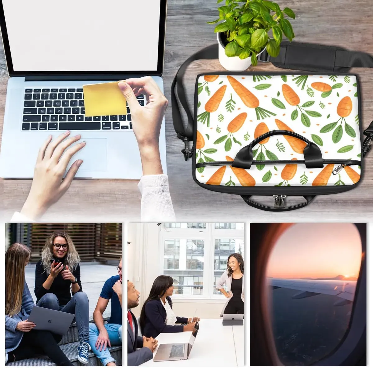 Laptop Shoulder Bag for 13-15 Inch Waterproof Laptop Sleeve Case Bag Slim Computer Carry Case Computer Cases for Laptops