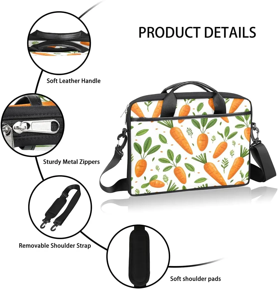 Laptop Shoulder Bag for 13-15 Inch Waterproof Laptop Sleeve Case Bag Slim Computer Carry Case Computer Cases for Laptops