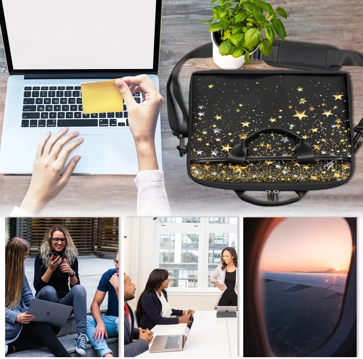 Laptop Shoulder Bag for 13-15 Inch Waterproof Laptop Sleeve Case Bag Slim Computer Carry Case Computer Cases for Laptops