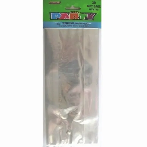 Large Cello Bags 28cm x 13cm 30pk Clear Cellophane