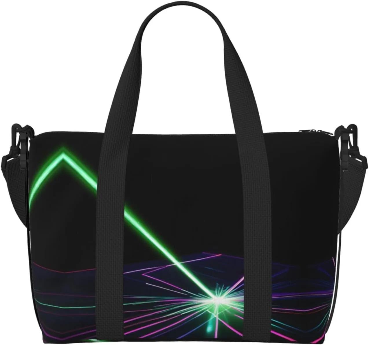 Laser lights Duffel Bags for Traveling - Lightweight Personal Item Travel Bags for Women, Gym Bags for Men