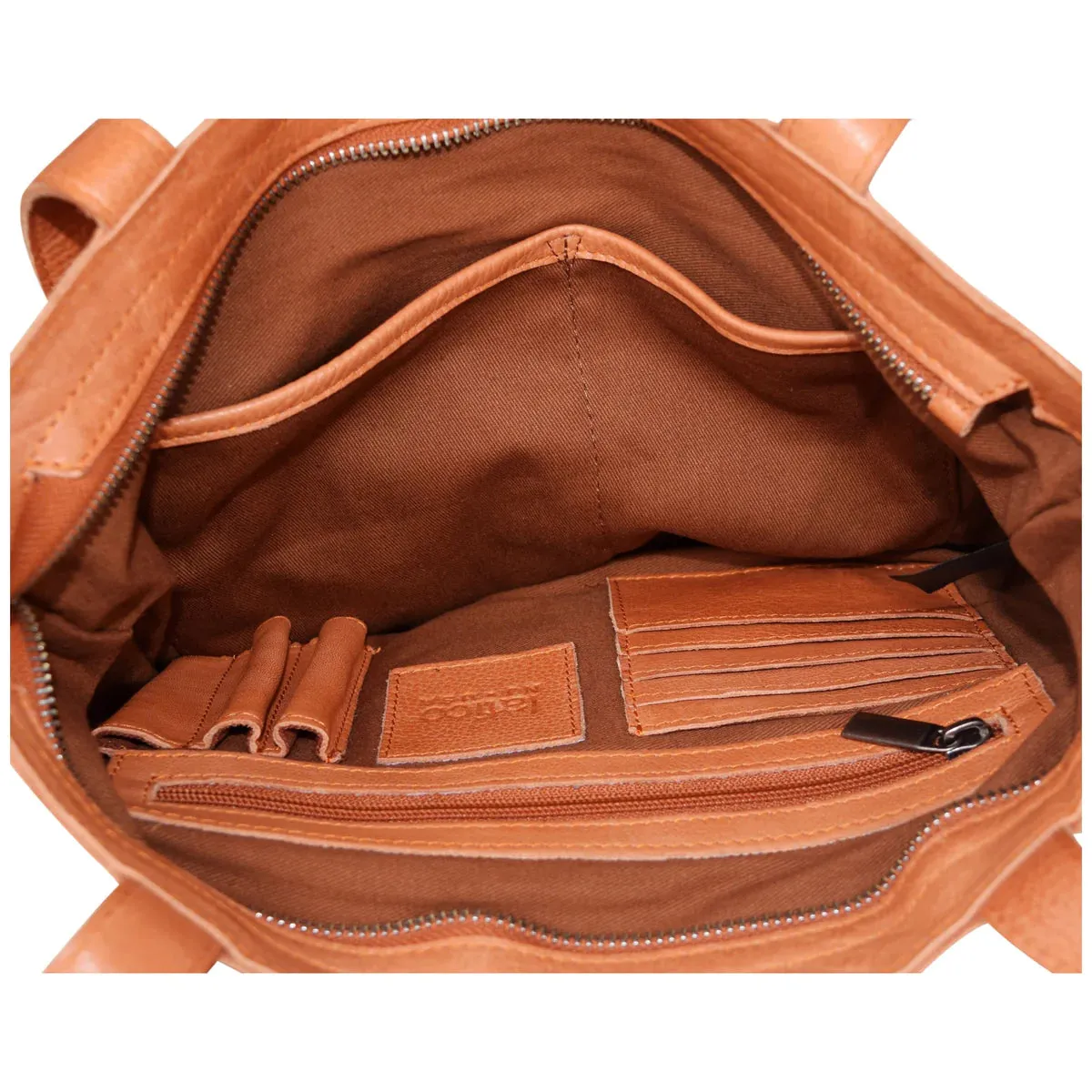 LATICO LEON TOTE SHOULDER BAG COGNAC