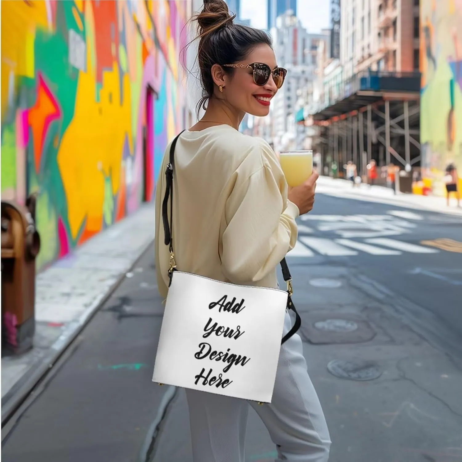Leather Bucket Crossbody Bags for Women Cosmetic Bag with Wristlet Wallet Purse 3 Piece Shoulder Tote Bag