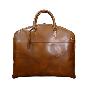 Leather Slender Leather Suit Garment Bag for Travel, Business Suitcase Cover, Slim Carry on Suitcase Dress Protection Bag.