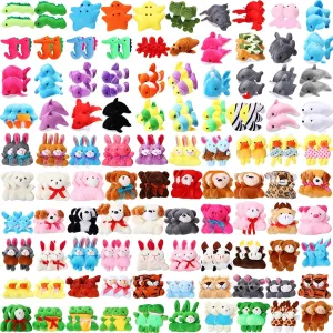 Leyndo 200 Pcs Mini Stuffed Animals Bulk Small Stuffed Animals Keychain Back to School Gifts Tiny Plush Toys for Classroom Rewards Carnival Prizes Birthday Party Favors(Mixed)