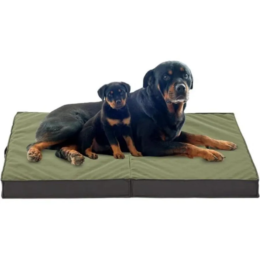 LFC PETS Outdoor Dog Beds for Large Dogs, Waterproof Dog Bed Portable with Washable Cover, Foldable Dog Bed Orthopedic for Outside Indoor, 41inch All Weather to Use