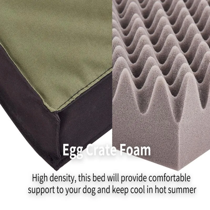 LFC PETS Outdoor Dog Beds for Large Dogs, Waterproof Dog Bed Portable with Washable Cover, Foldable Dog Bed Orthopedic for Outside Indoor, 41inch All Weather to Use