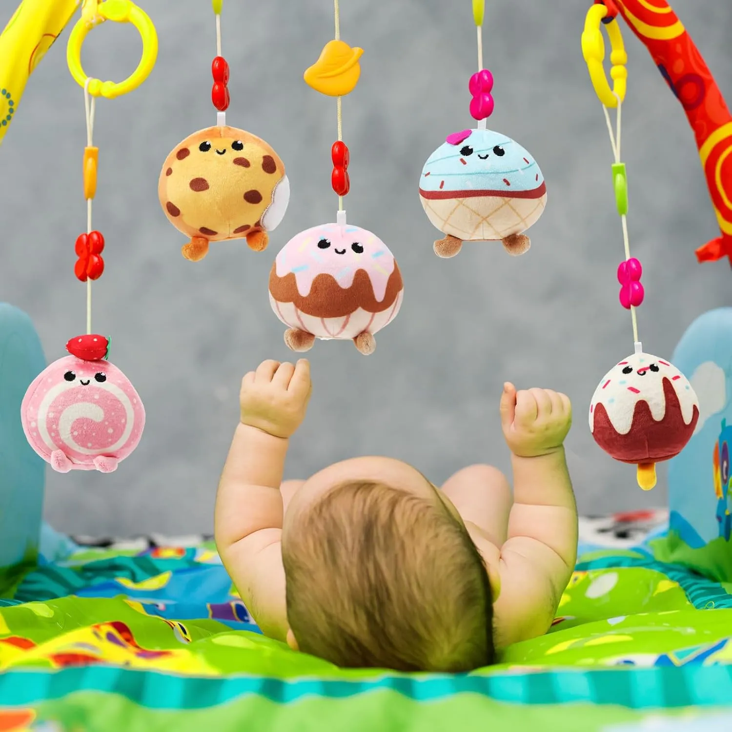Libima 9 Pcs Mini Stuffed Animals Keychains 3.15 Inch Small Plush Ornaments Bulk Cute Plush Toys for Baby Shower Birthday Party Decors Gift Bags Fillers Easter Basket Stuffers(Desserts)