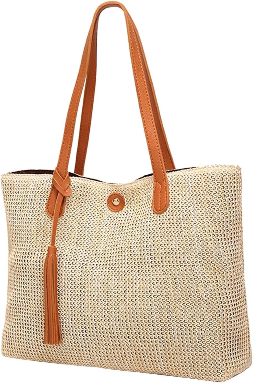 Linen Shoulder Bag for Women, Zipper, Valentine's Day Gifts for Her, Birthday