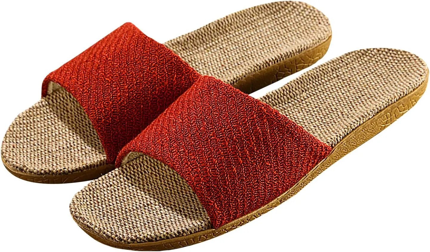 Linen summer non-slip indoor slippers Non-slip spa slippers Comfortable slippers