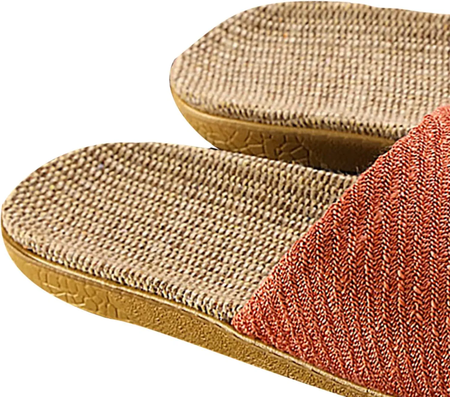 Linen summer non-slip indoor slippers Non-slip spa slippers Comfortable slippers