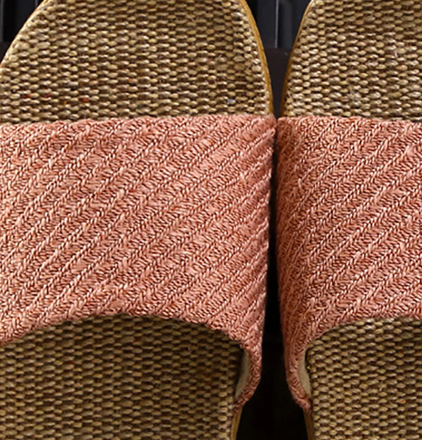 Linen summer non-slip indoor slippers Non-slip spa slippers Comfortable slippers