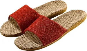 Linen summer non-slip indoor slippers Non-slip spa slippers Comfortable slippers