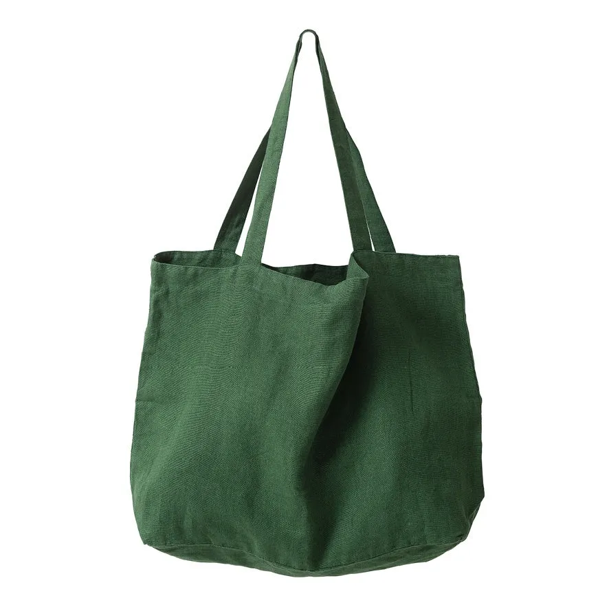 Linen tote bag spirulina