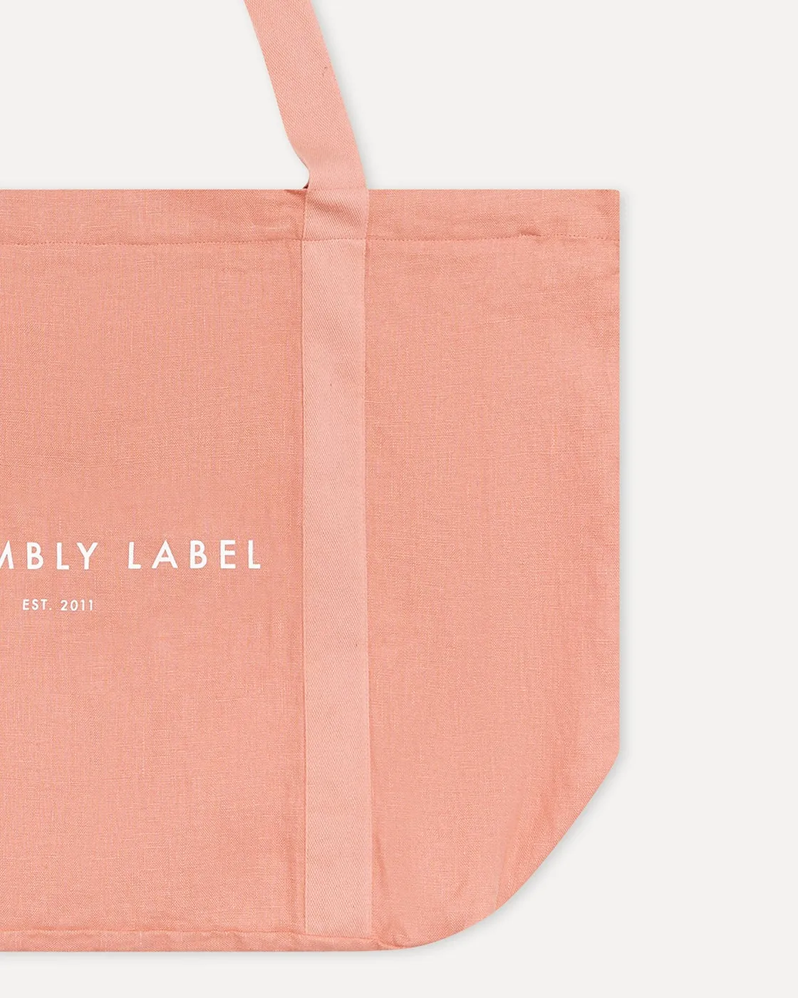 Linen Tote Bag Washed Red