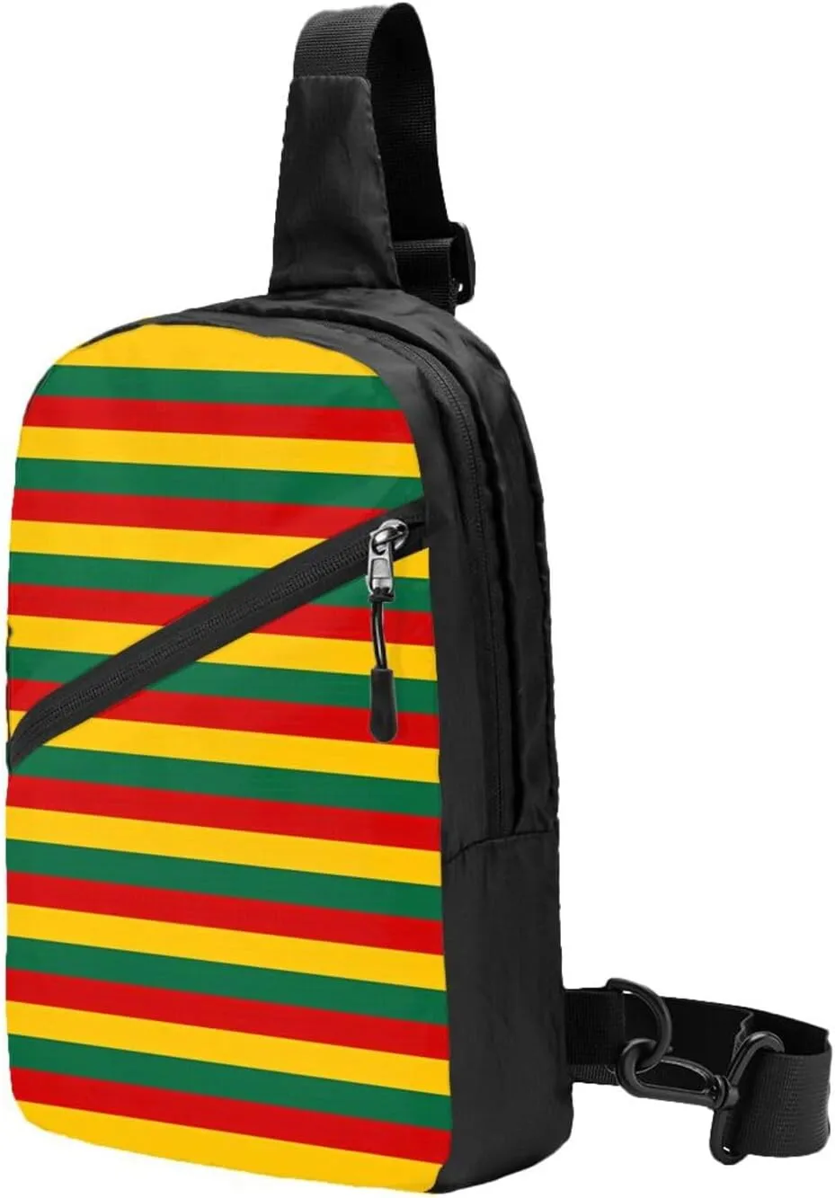 Lithuania Flag Stripes Packable Crossbody Bag Portable Sling Bags Foldable Travel Daypack Reusable Sports Shoulder Backpack Diagonally Chest Bag for Workout