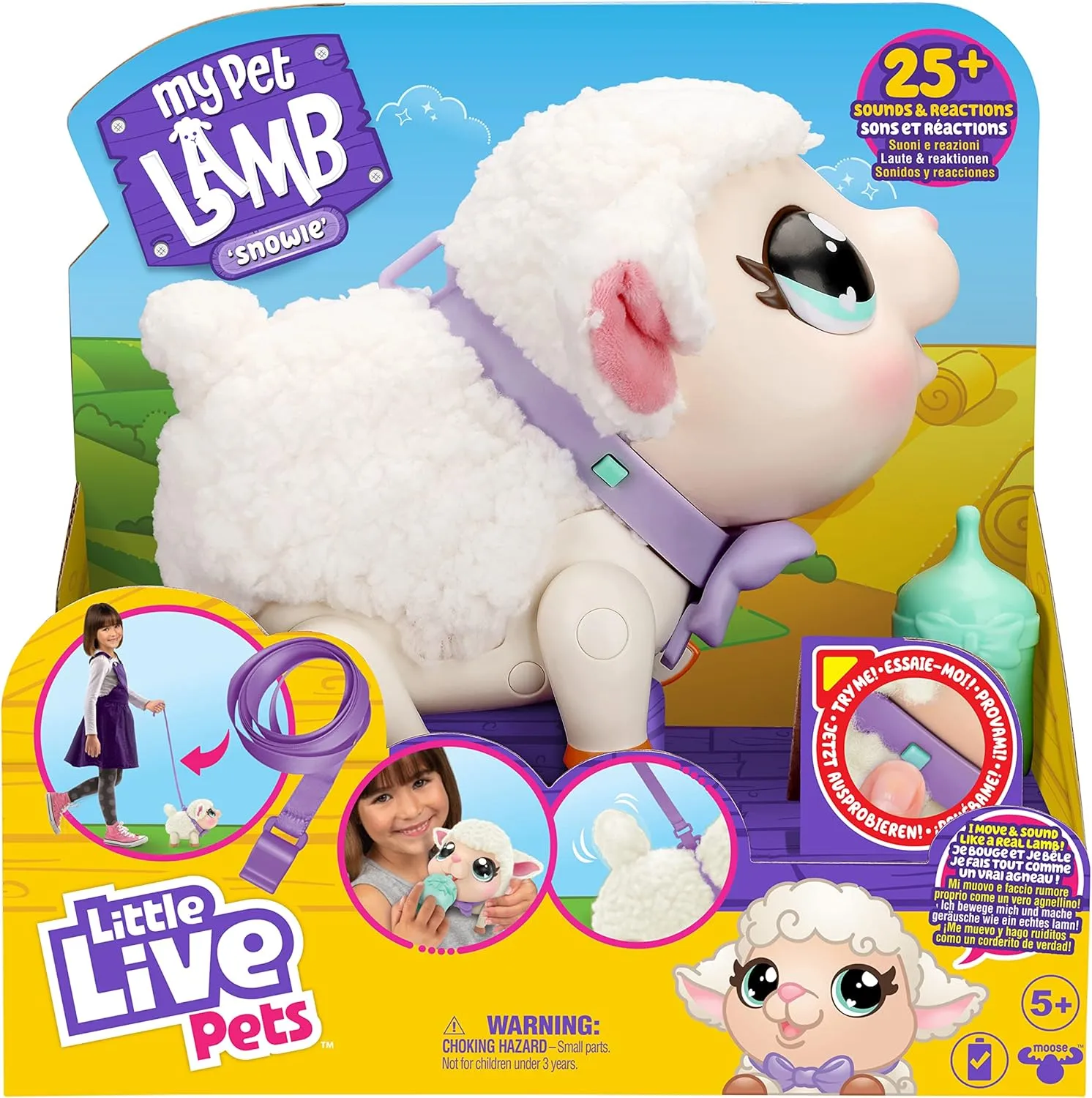 Little Live Pets - My Pet Lamb Soft and Wooly Interactive Toy Lamb That Walks, Dances 25  Sounds & Reactions for Kids, Ages 5 