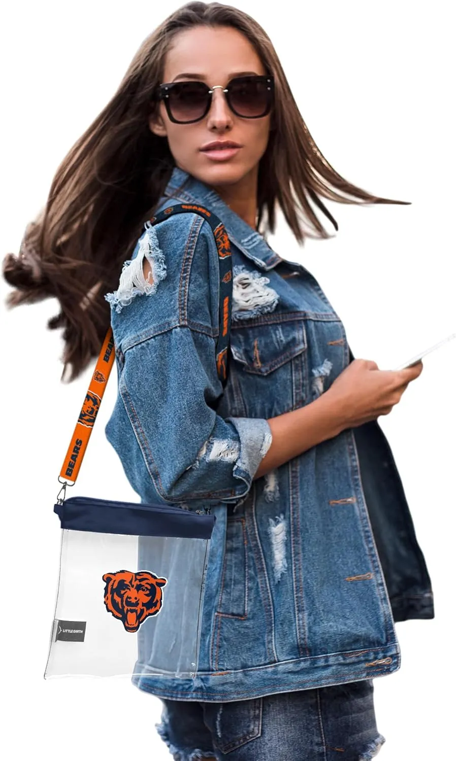 Littlearth NFL Clear Pattern Strap Bag
