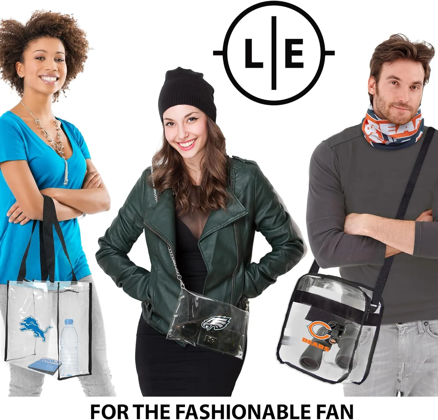 Littlearth NFL Clear Pattern Strap Bag