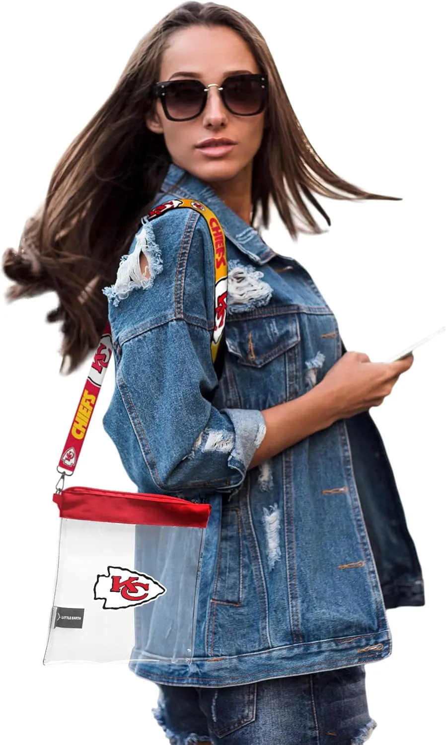 Littlearth NFL Clear Pattern Strap Bag