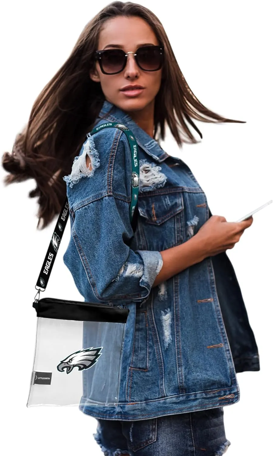 Littlearth NFL Clear Pattern Strap Bag
