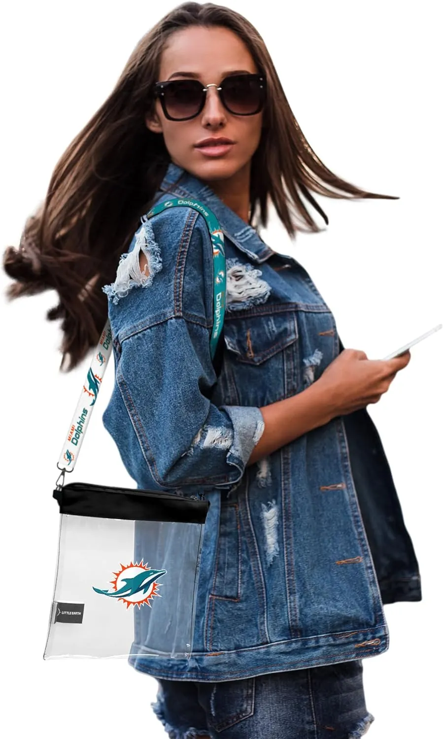 Littlearth NFL Clear Pattern Strap Bag