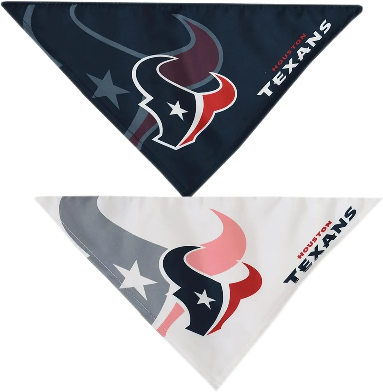 Littlearth Unisex-Adult NFL Houston Texans Home and Away Pet Bandana Set, Team Color, Small