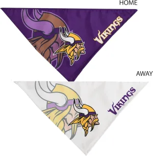 Littlearth Unisex-Adult NFL Minnesota Vikings Home and Away Pet Bandana Set, Team Color, Medium