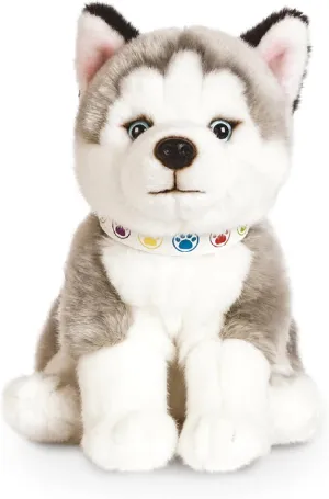 Living Nature Husky Puppy Stuffed Animal | Fluffy Dog Animal | Soft Toy Gift for Kids | 9 inches