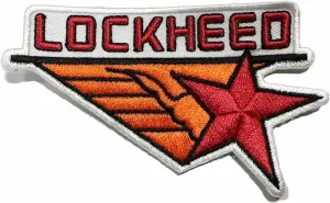 Lockheed Martin® Nostalgic (RED Star) 1960s Logo Patch 3.5", Sew On, Officially Licensed