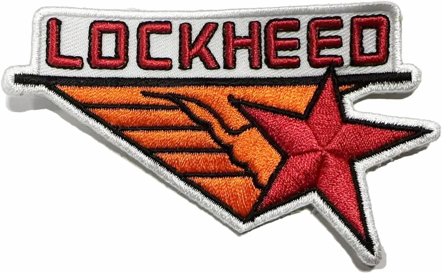 Lockheed Martin® Nostalgic (RED Star) 1960s Logo Patch 3.5", Sew On, Officially Licensed